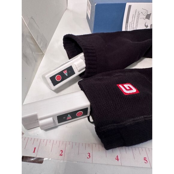 Electric Warm Heated Socks Rechargeable Battery Black Sz M - Picture 9 of 10